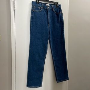 Re/Done ultra high waist ankle stovepipe jeans in western rinse